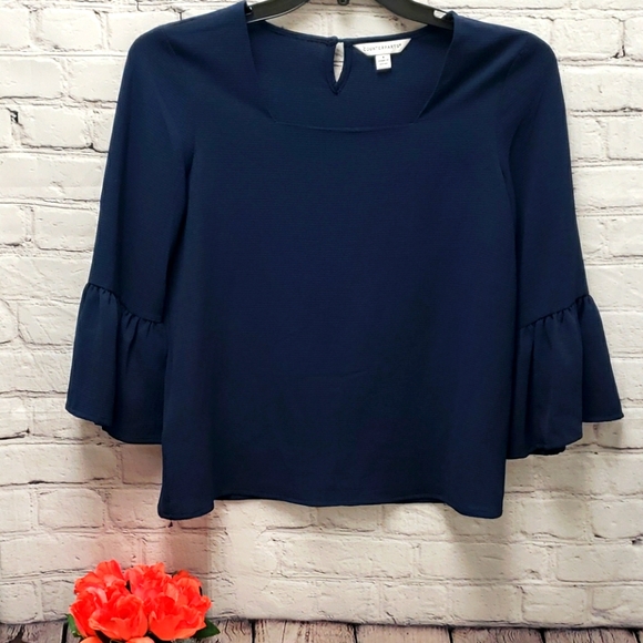 Counterparts Tops - Navy bell sleeve top